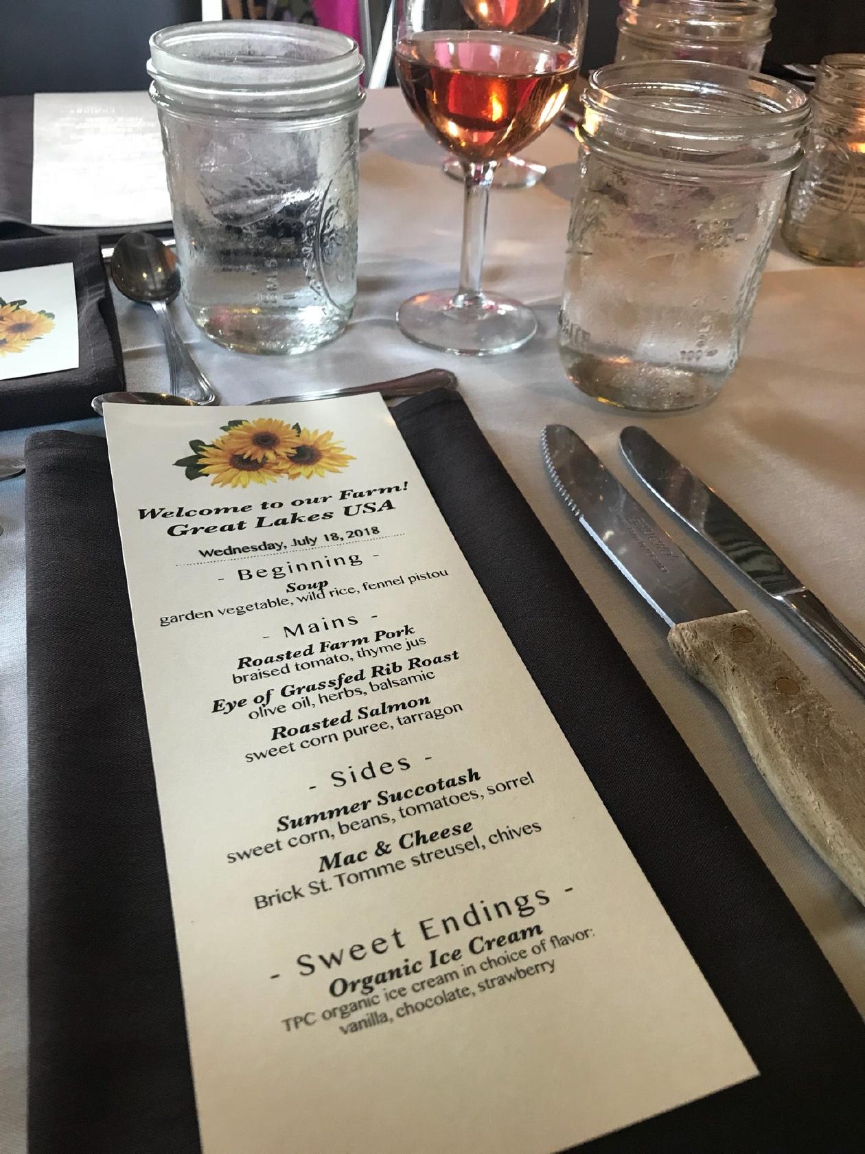 Menu at Traders Point Creamery restaurant, Zionsville, Moore Rd