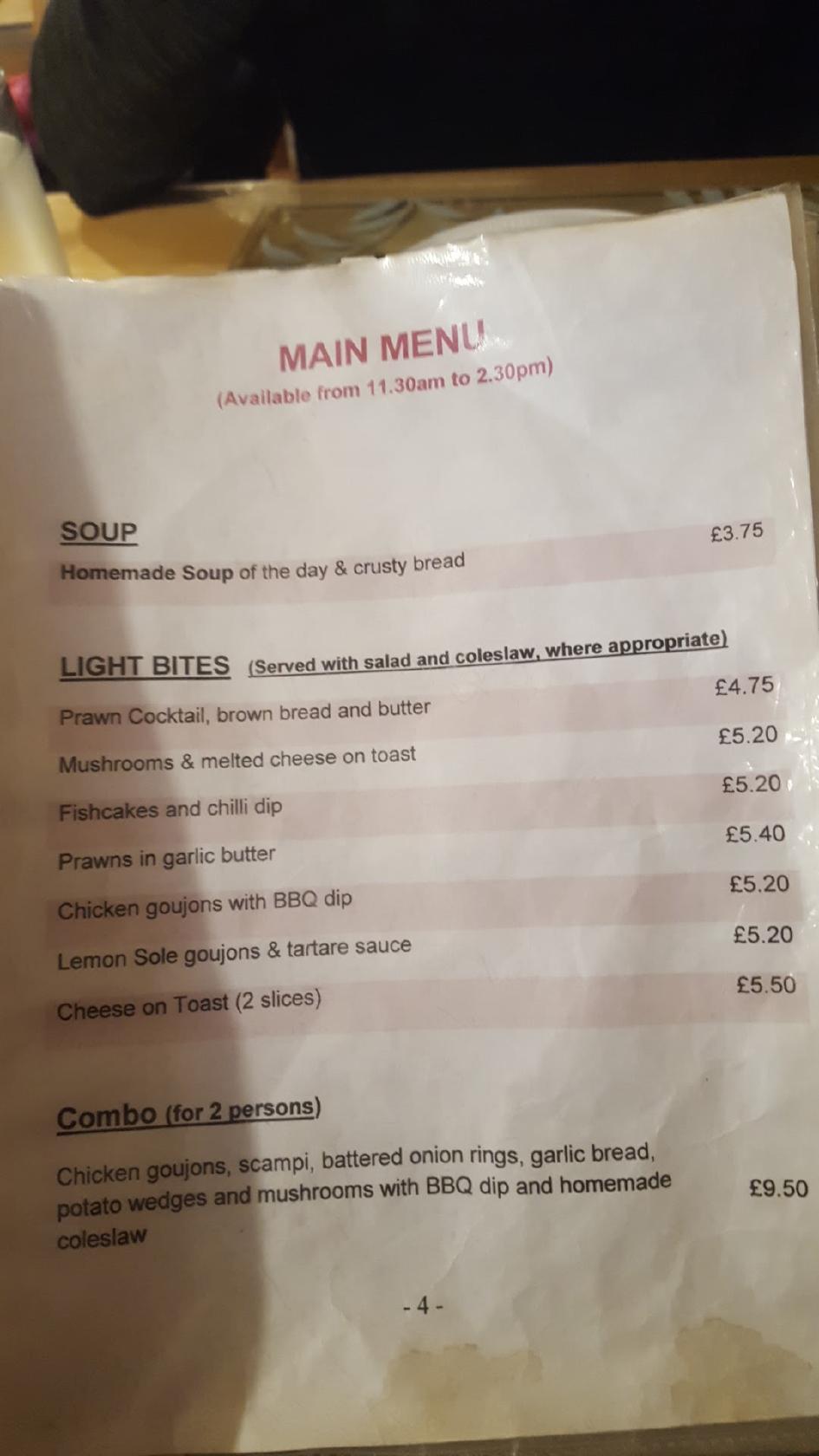 Menu at Muffins Tea Rooms, Takeaway And Delivery cafe, WestonsuperMare