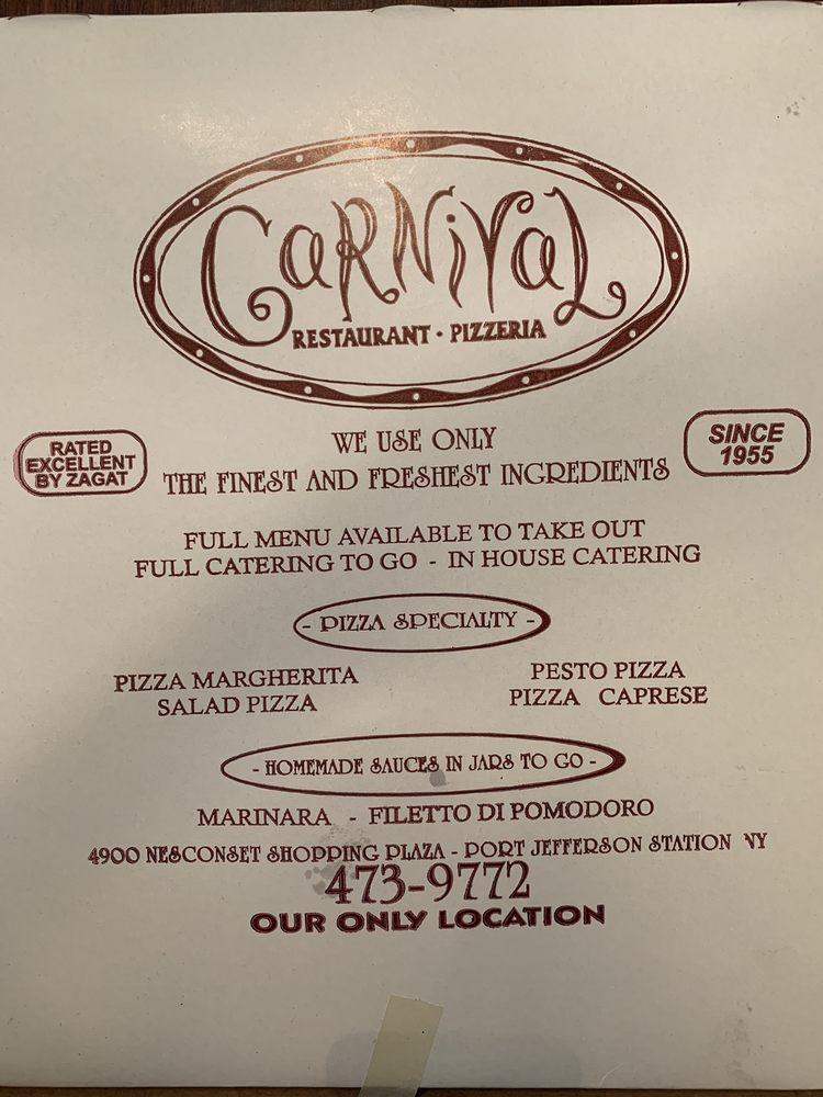 Menu At Carnival Pizzeria Port Jefferson Station