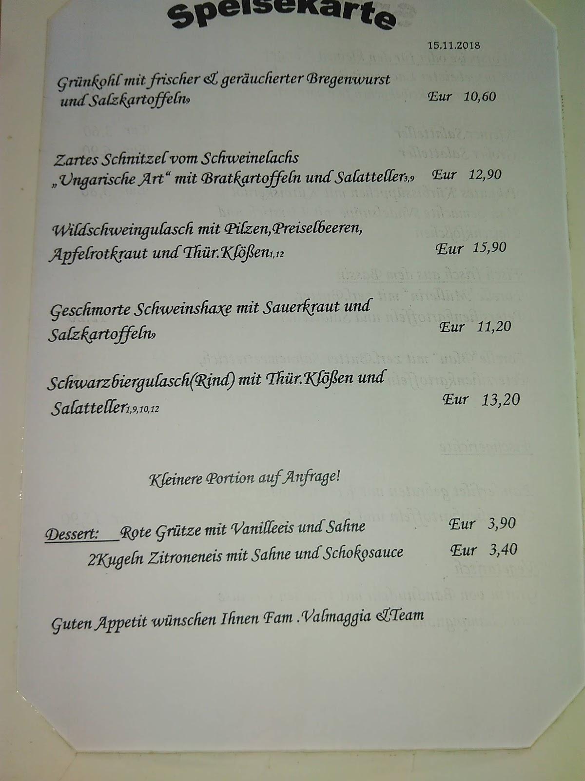 Speisekarte Von Landgasthaus Eckerkrug Restaurant Bad Harzburg