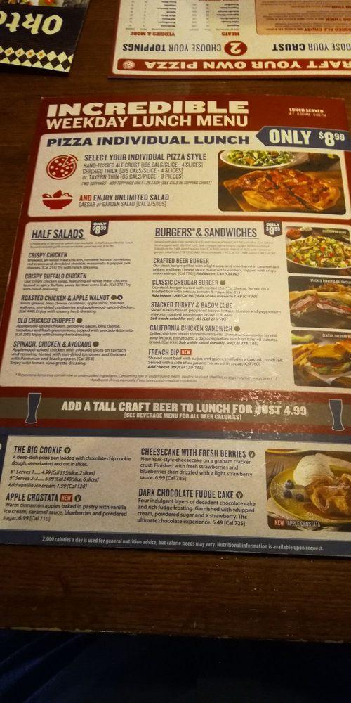 Menu at Old Chicago Pizza + Taproom pub &amp; bar, Billings