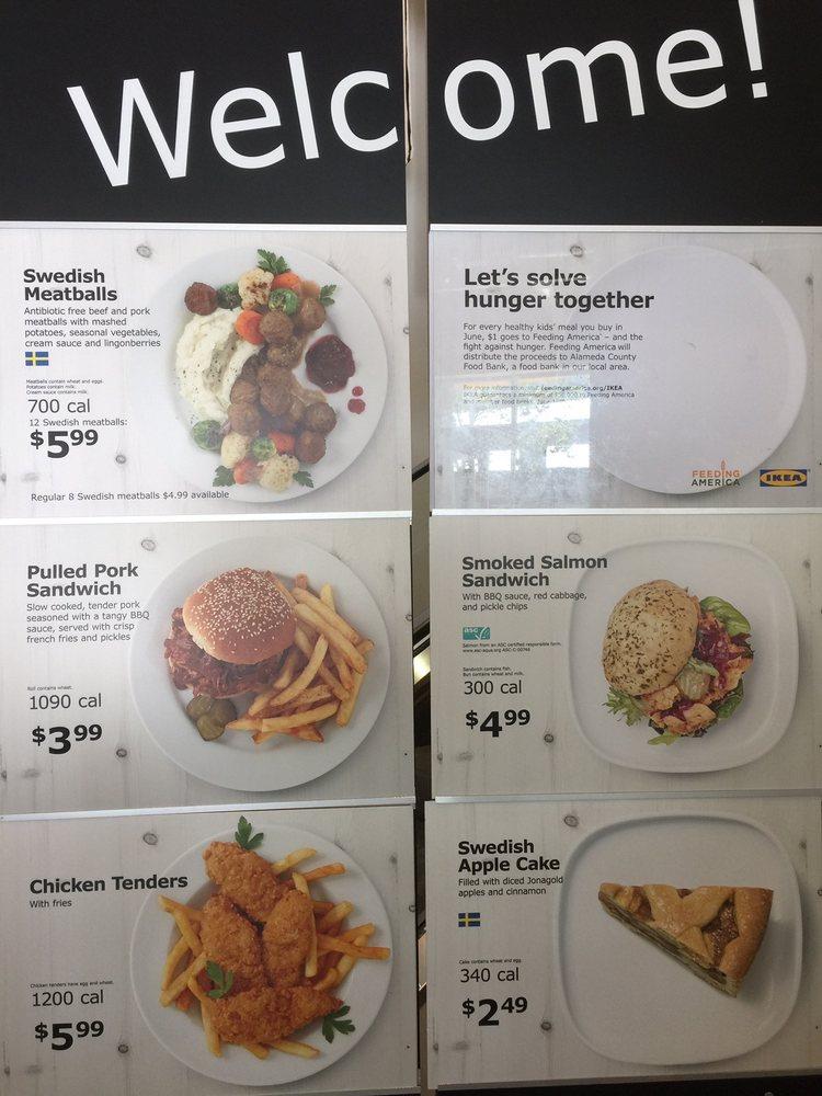 Menu at IKEA Restaurant, Emeryville