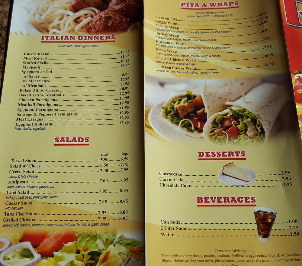 Menu at Bella Pizza pizzeria, South Windsor