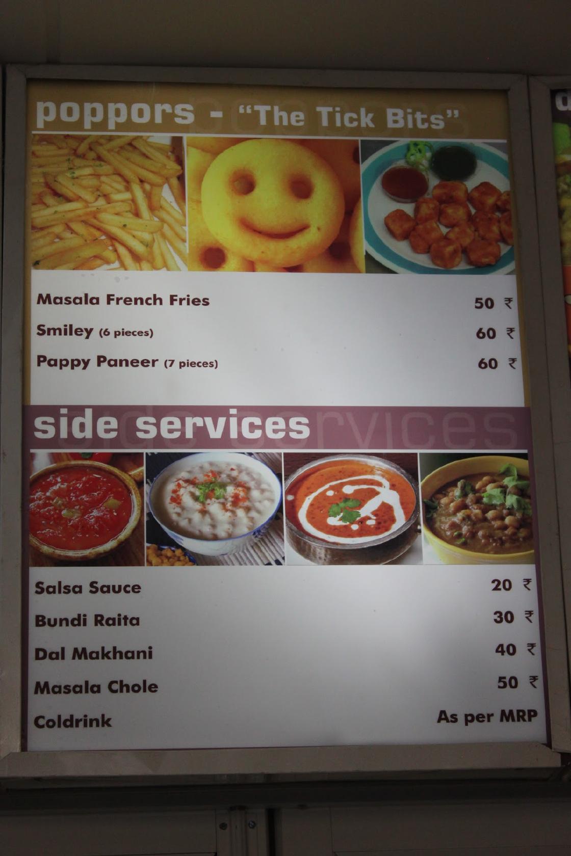 Menu at Paratha Express, Vadodara, E2