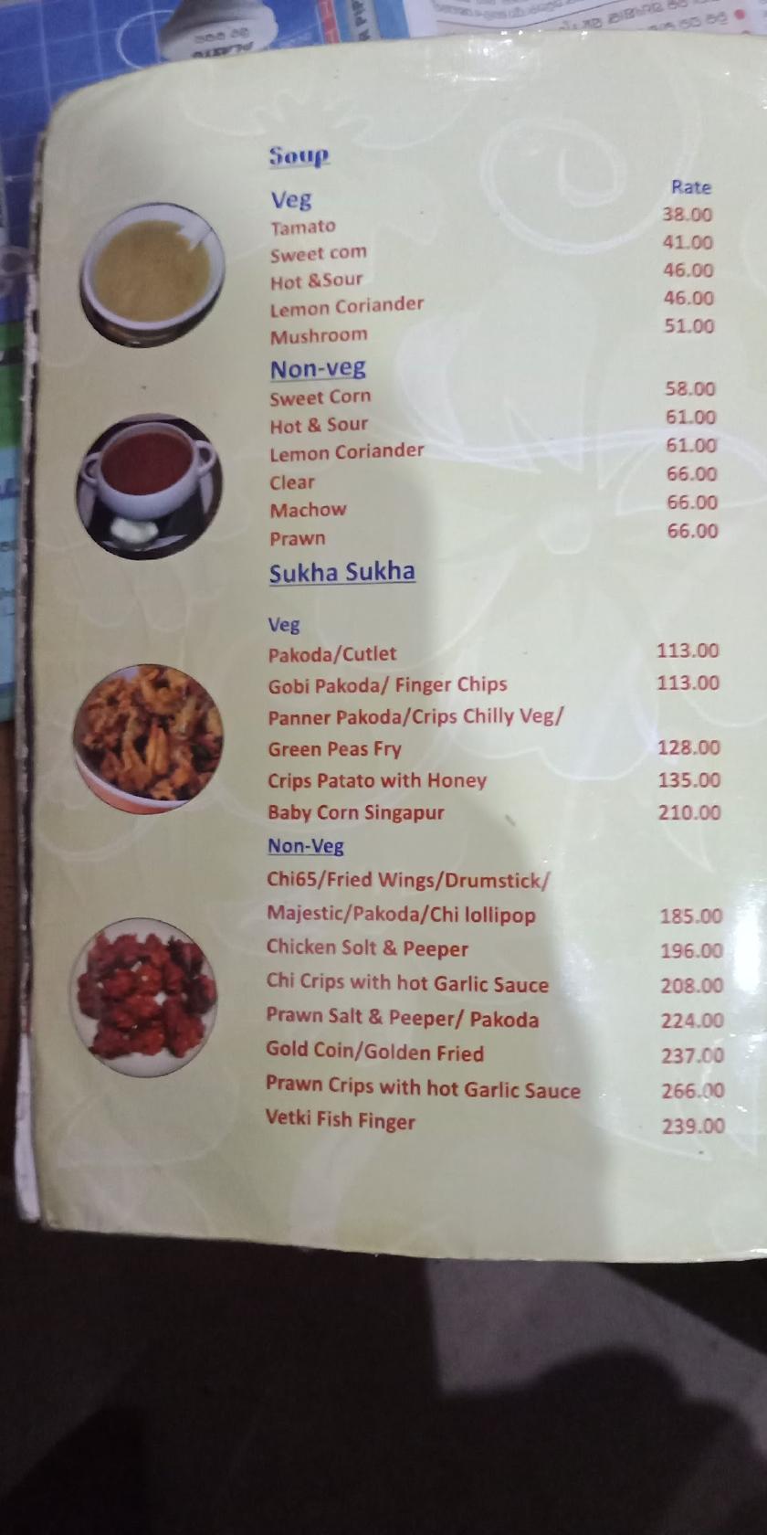 Hotel Rajdhani Roxy menu
