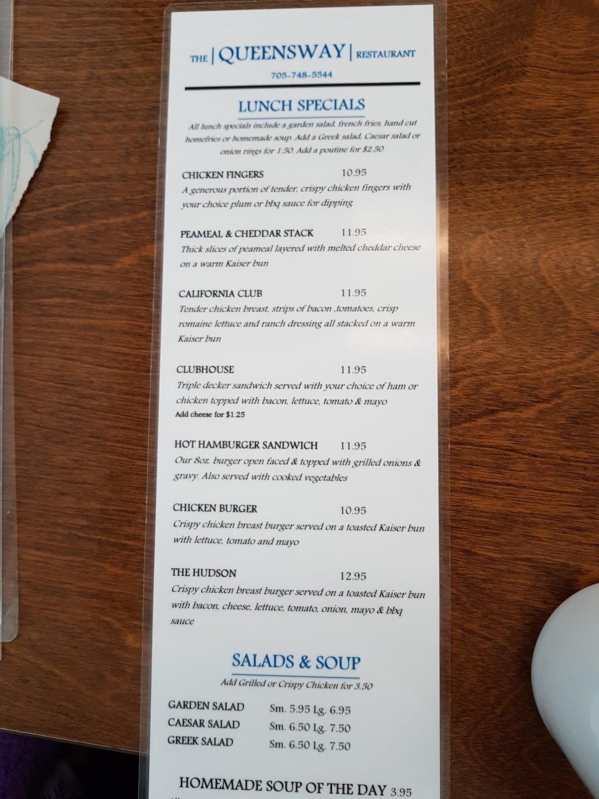 Menu At Queensway Restaurant, Peterborough