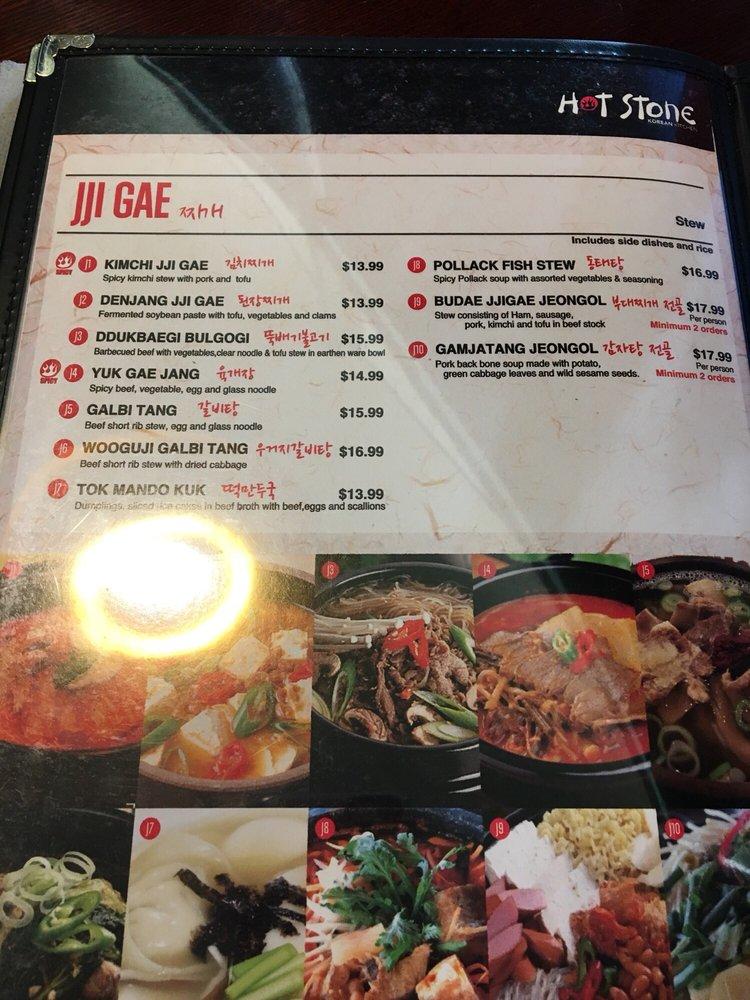 Menu at Hot Stone Korean Kitchen restaurant, Fairfield