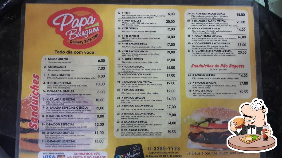 Papa Burguer em Totolac Cardápio