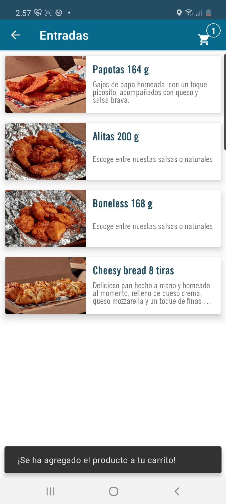 Menu at Dominos Pizza restaurant, Villaflores