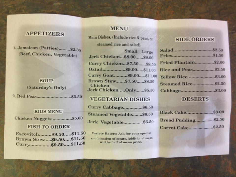 Menu at Island Kitchen Trini edition restaurant, Pensacola, N New Warrington Rd