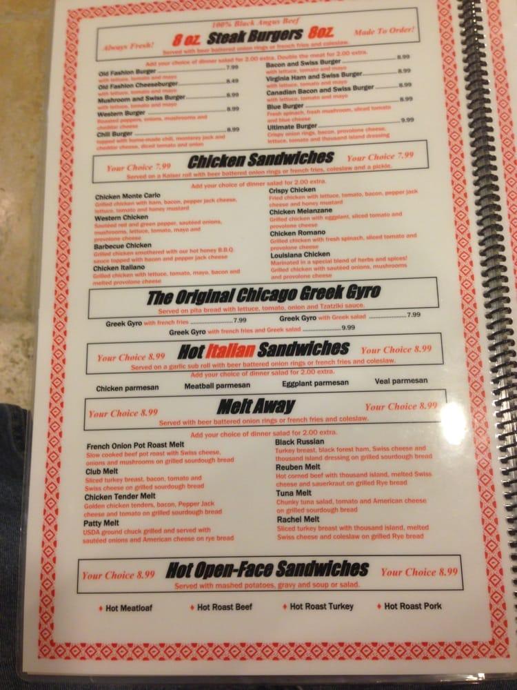 Menu at Knight & Day Diner restaurant, Lititz