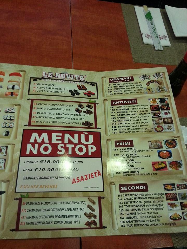 Menu di Ristorante Riso D'Oro 