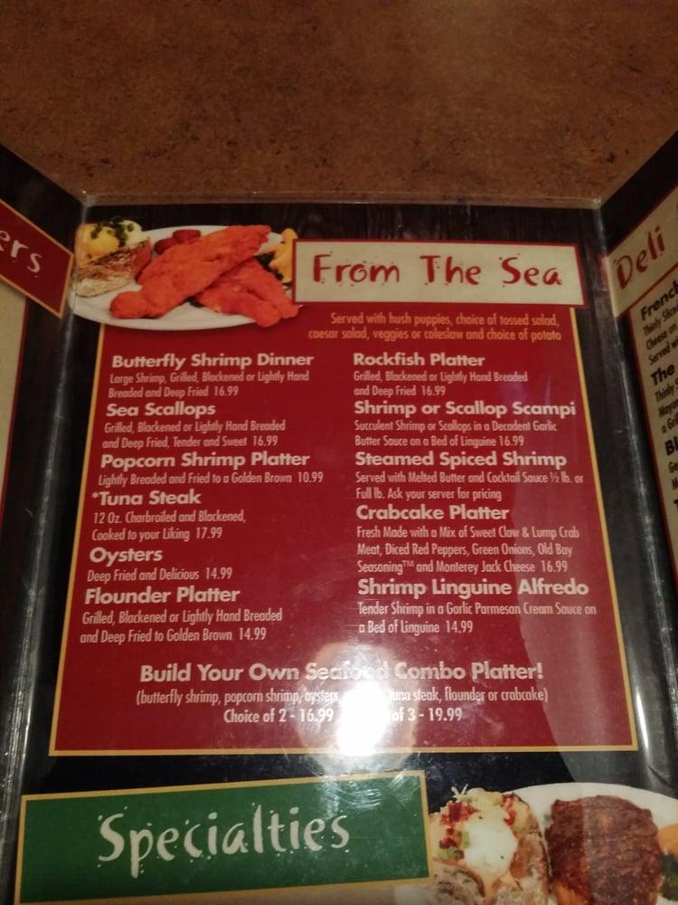 Menu at River's Bend Grill restaurant, Hopewell