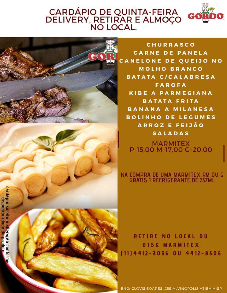 Menu em O Gordo Restaurante e Pizzaria, Atibaia