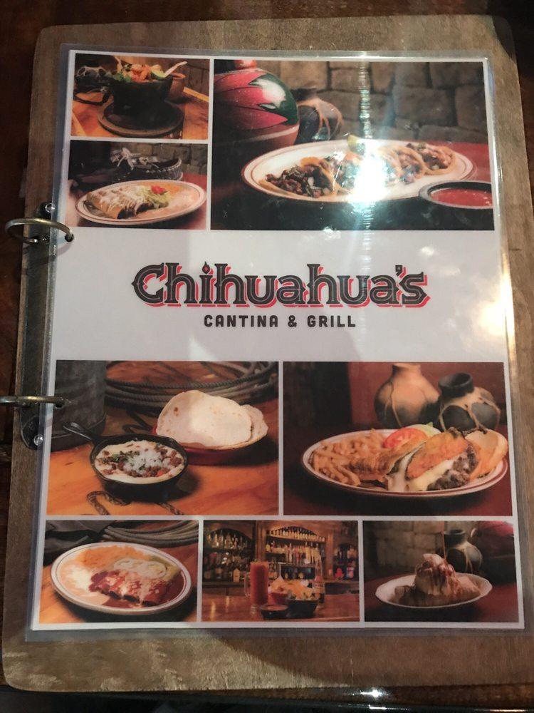 Menu at Chihuahua's Cantina & Grill pub & bar, Reno