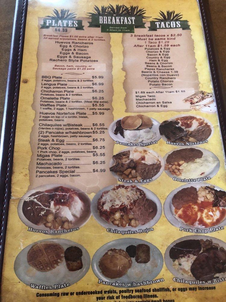 Menu at El Gran Tapatio Mexican Grill restaurant, San Antonio, 319 S WW ...
