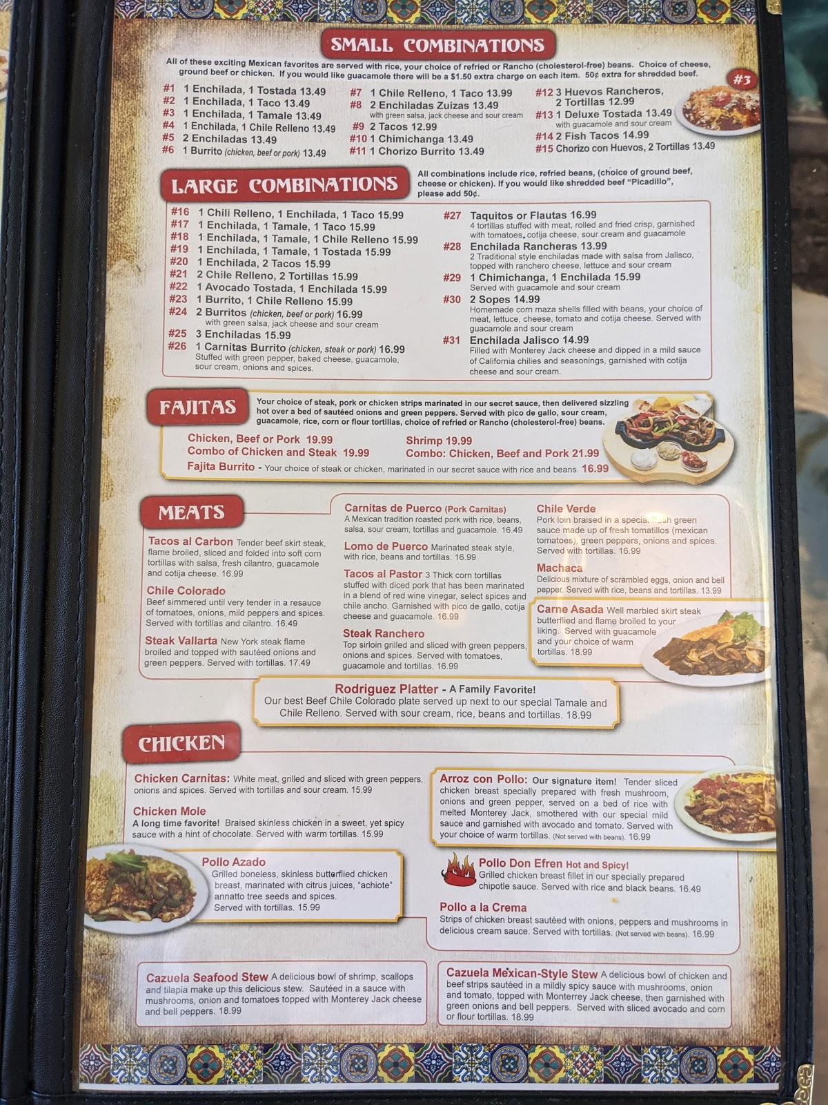Menu at Puerto Vallarta Family Mexican Restaurant, Mount Shasta