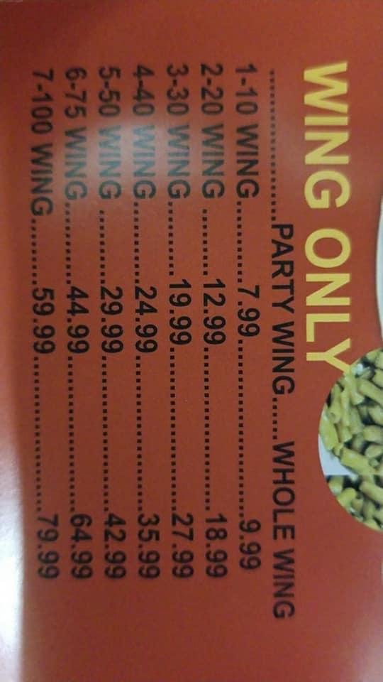 Menu at Captain Jack's fast food, Knoxville, E Magnolia Ave