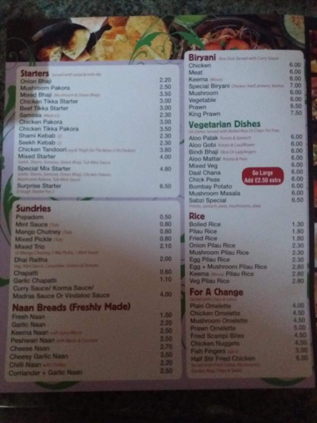 Menu At Upton Spice And Pizza Master Pizzeria South Elmsall