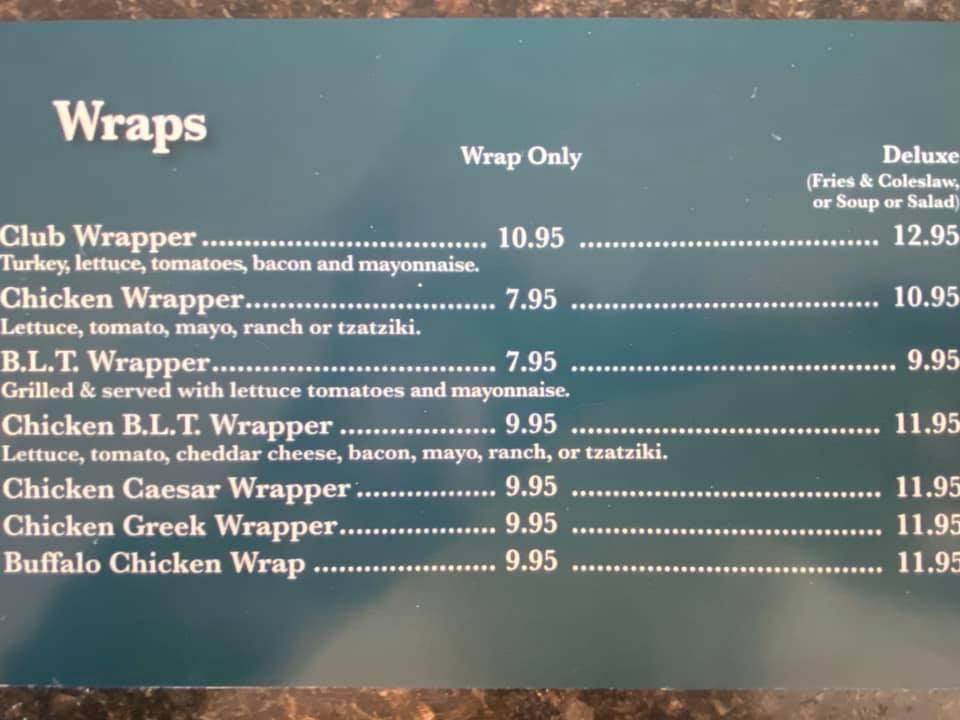 Menu at Lakeside Kettle Bar & Grill, Lakeshore