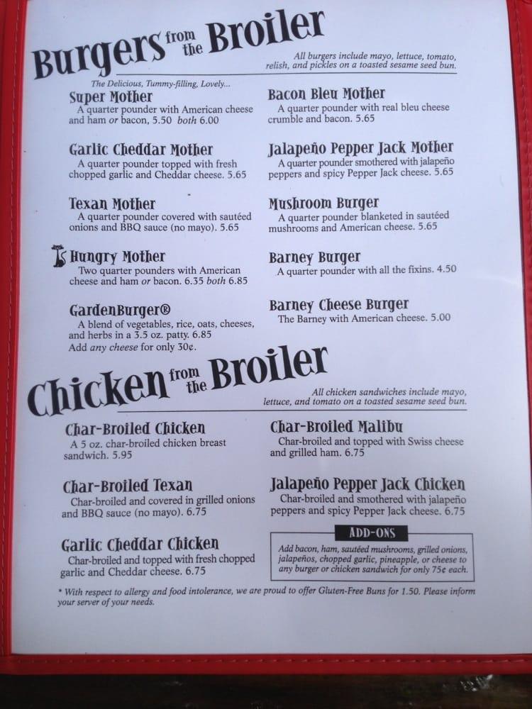 Menu at Tav pub & bar, Ellensburg