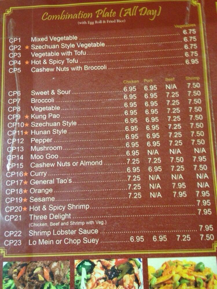 Menu at Chef Peng Chinese Restaurant, Garrett