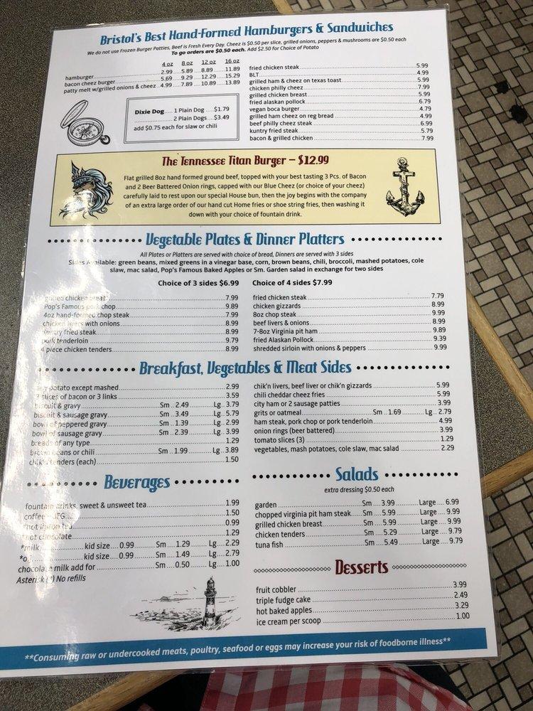Menu at The Old Lighthouse Diner restaurant, Bristol