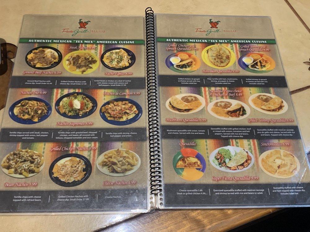 Fiesta deals grill menu