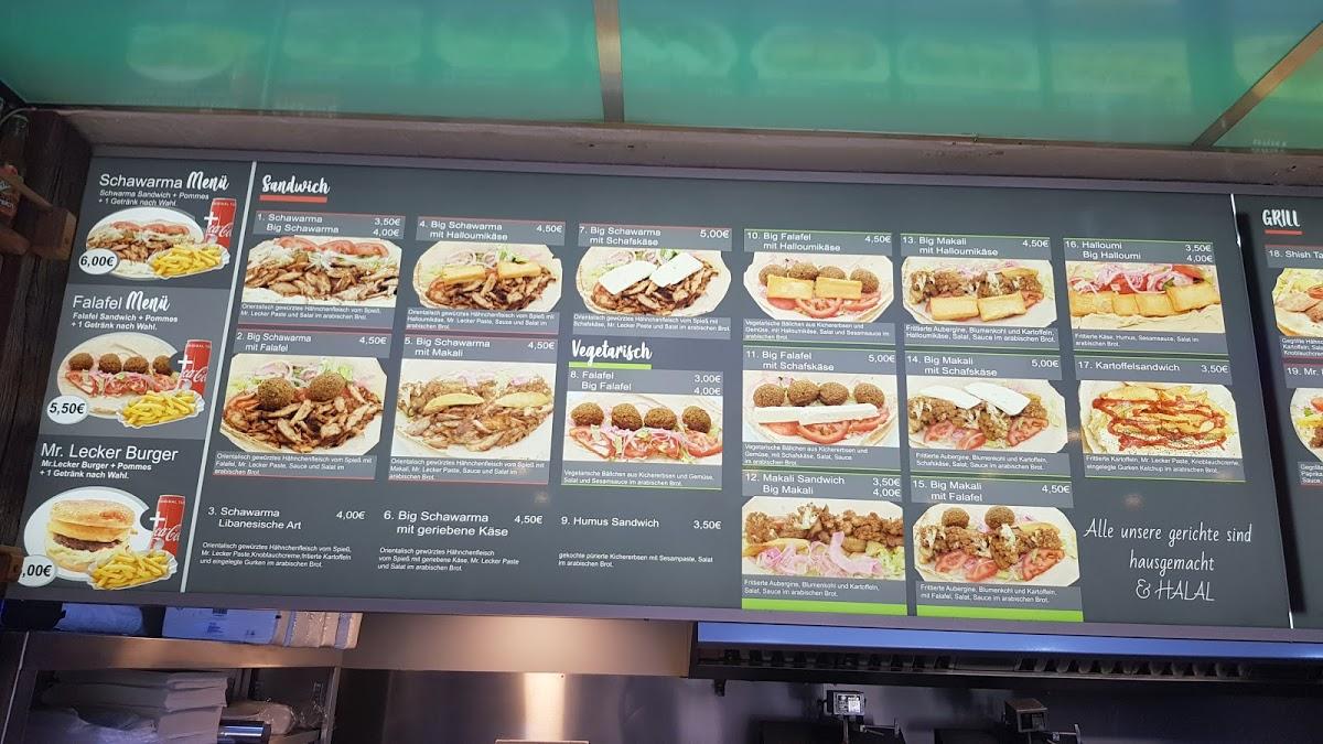 Speisekarte von Mr. Lecker, orientalische Spezialitäten, Hildesheim Speisekarte von Mr. Lecker, orientalische Spezialitäten, Hildesheim