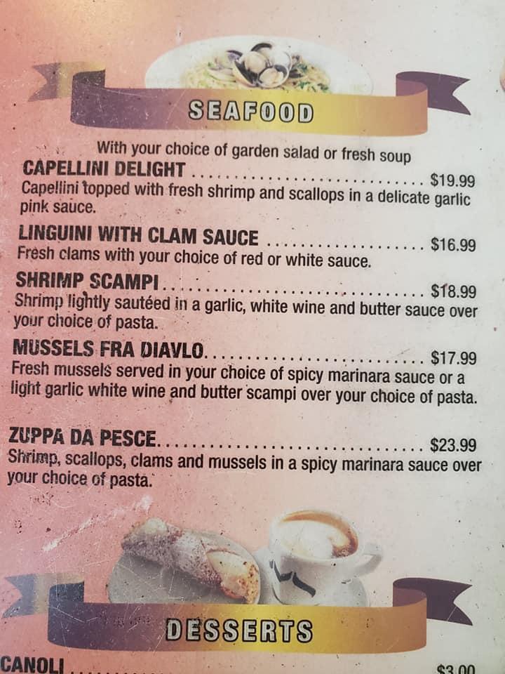 Menu at Benny Bada Bings Pizza pub & bar, Venice
