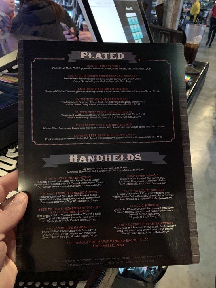 Menu at King Louie's Sports Lounge & Billiards Room pub & bar, Lubbock