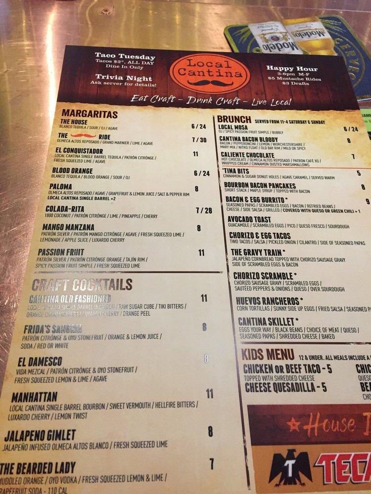 Menu at Local Cantina Grove City pub & bar, Grove City