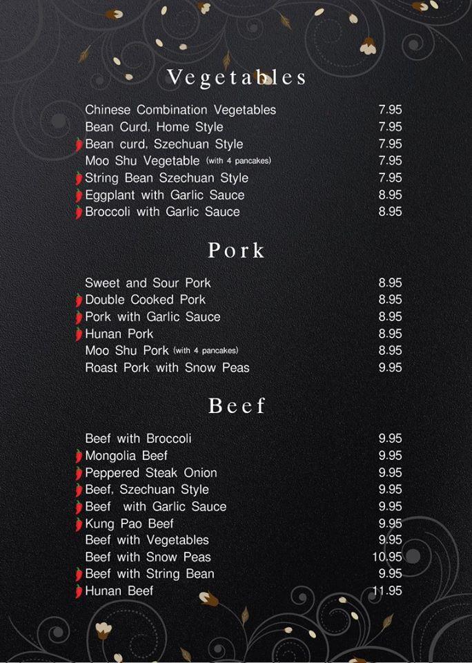 Menu at House of Hunan restaurant, Easton, 201 Marlboro Ave A