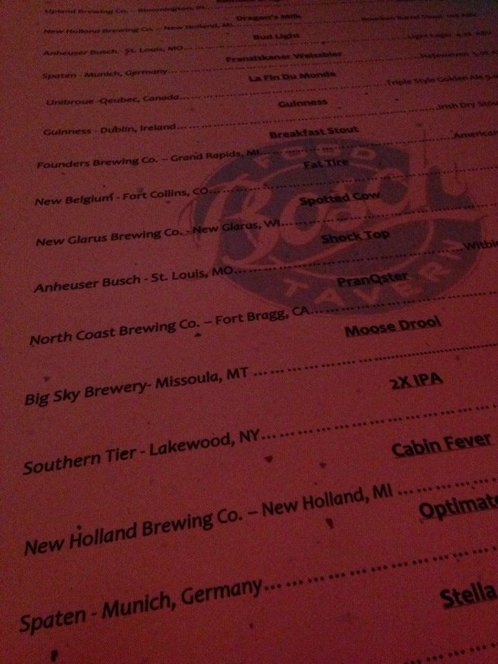 Menu at Bosch Food Tavern pub & bar, Hales Corners