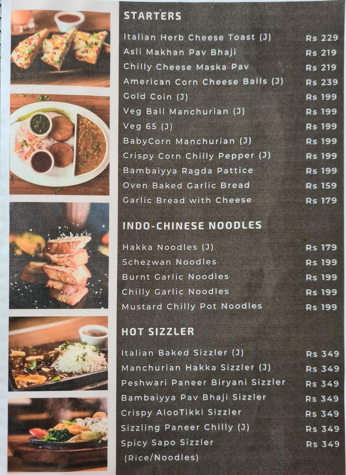 CREAM CENTRE Veg Restaurant menu