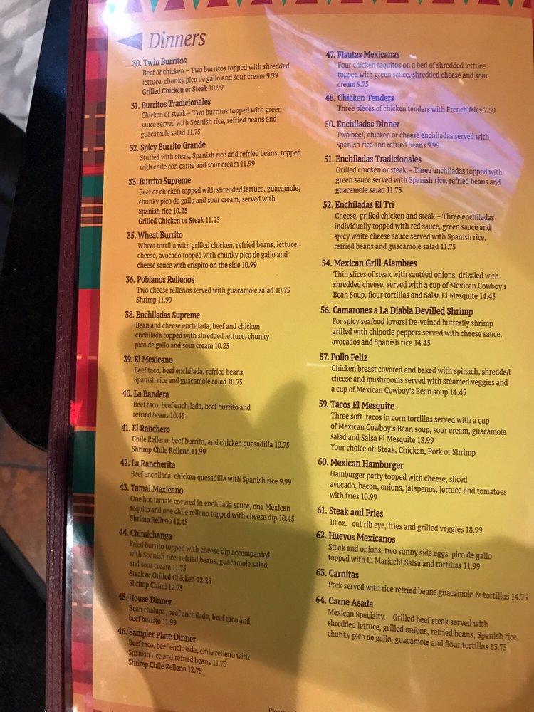 Menu at Jalapenos Mexican Cuisine restaurant, Belle Chasse
