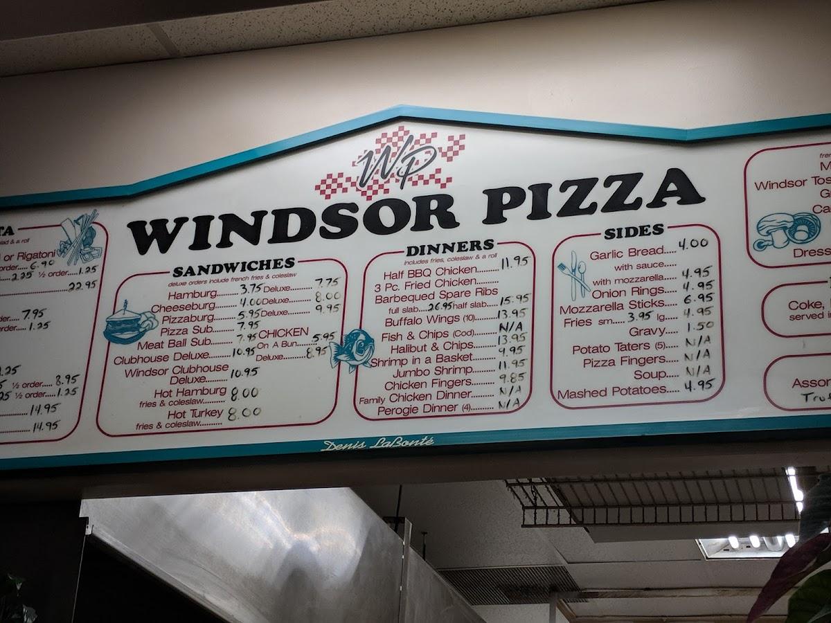 Menu at Windsor Pizza pizzeria, Windsor, Jefferson Blvd unit 4