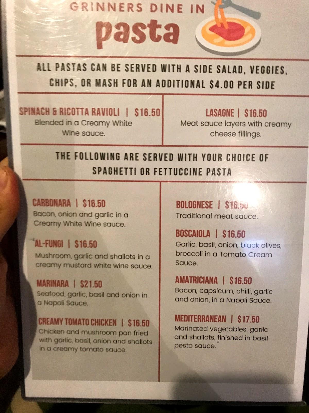 Menu at Wagon Wheel Motel restaurant, Cloncurry