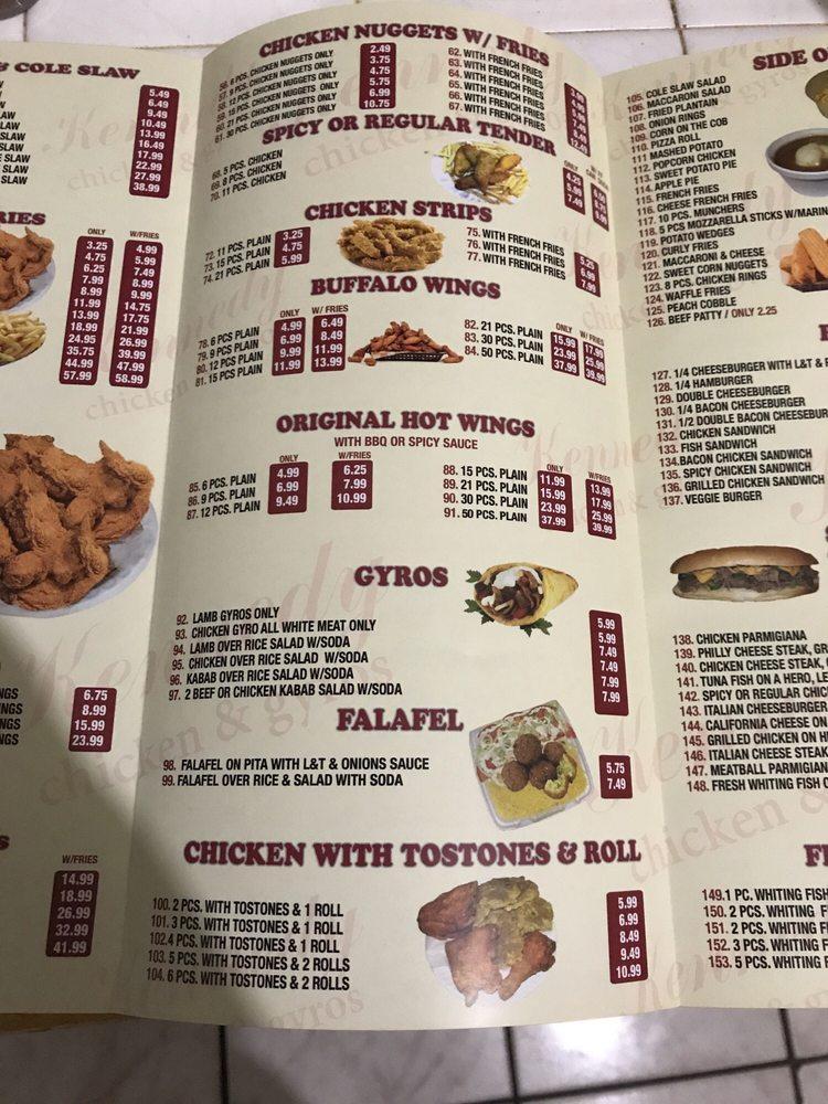 Menu at Kennedy Chicken grill kabab & Gyro restaurant, Hempstead