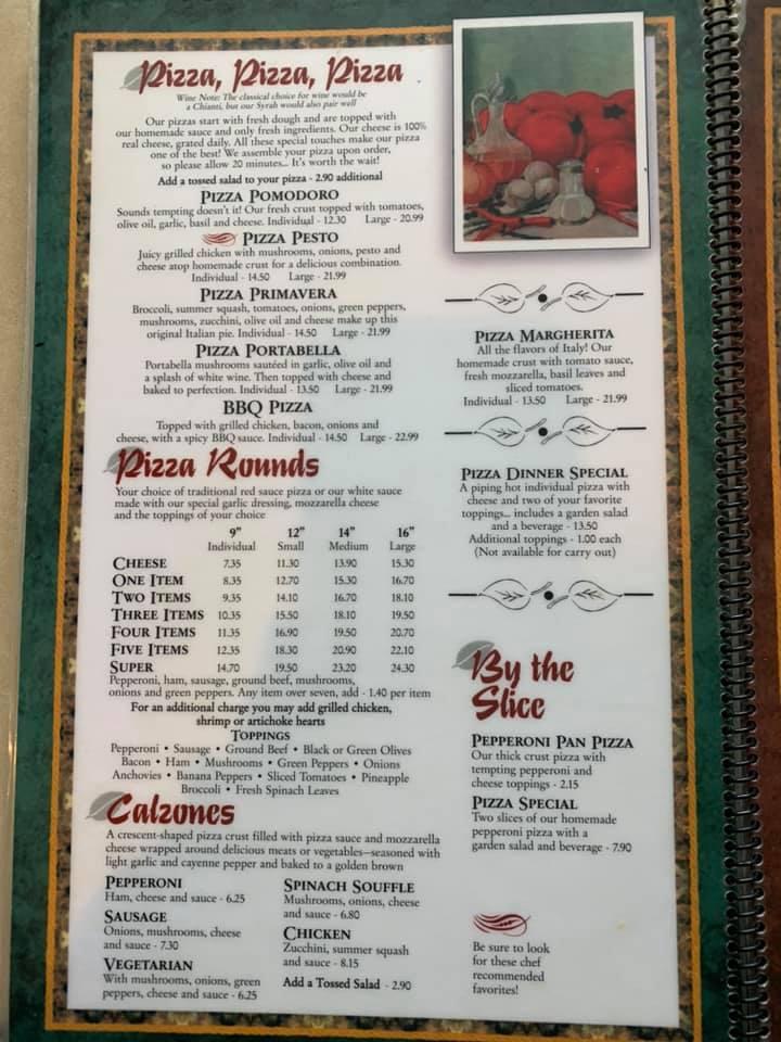 Menu at Ruggero's Restaurant, Flint, Corunna Rd