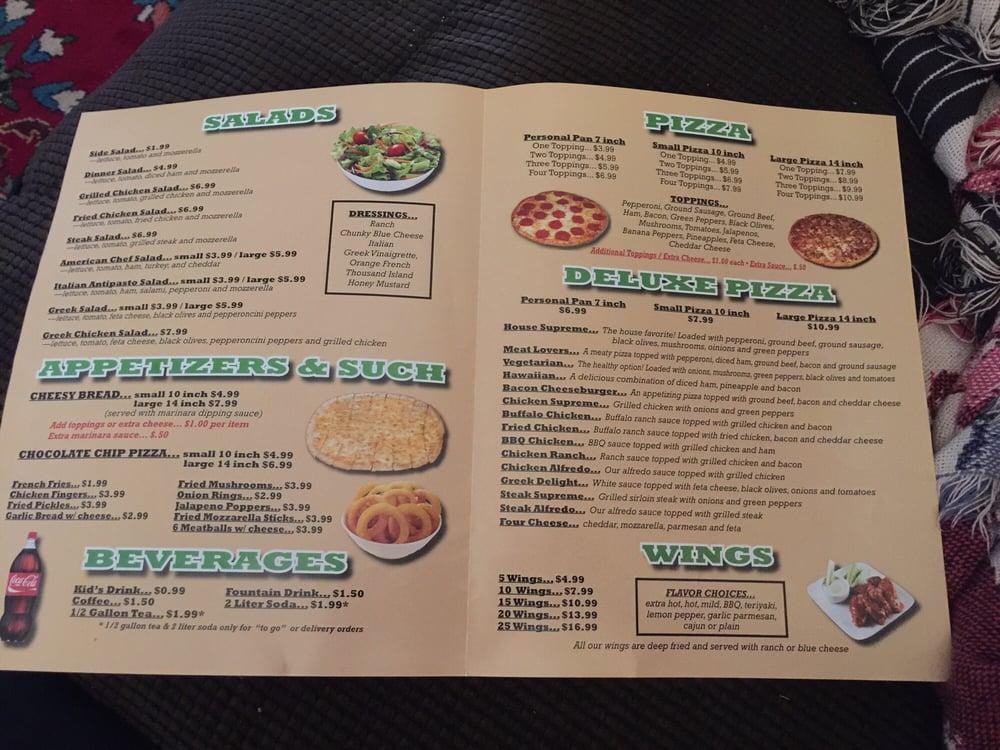 Menu at House Of Pizza pizzeria, Williamston
