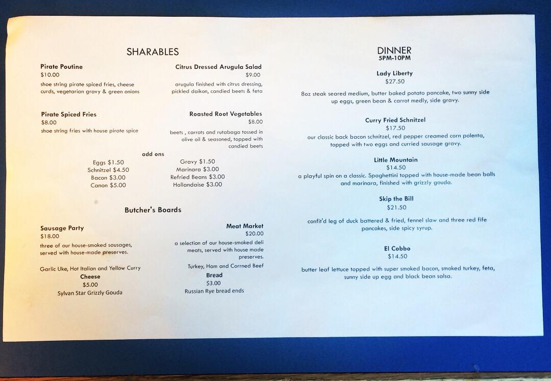 Menu at GRAVY burgers and fries restaurant, Edmonton