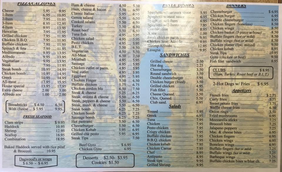 Menu at Oakland House of Pizza pizzeria, Oakland