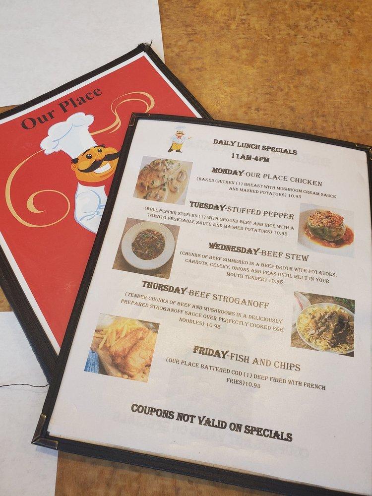 Menu at Our Place Clearwater restaurant, Clearwater