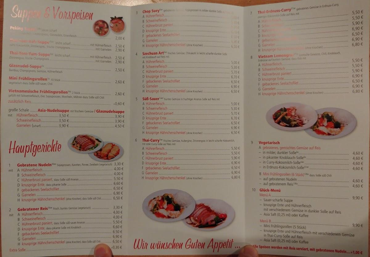 Menu At Asia Imbiss Restaurant Coswig