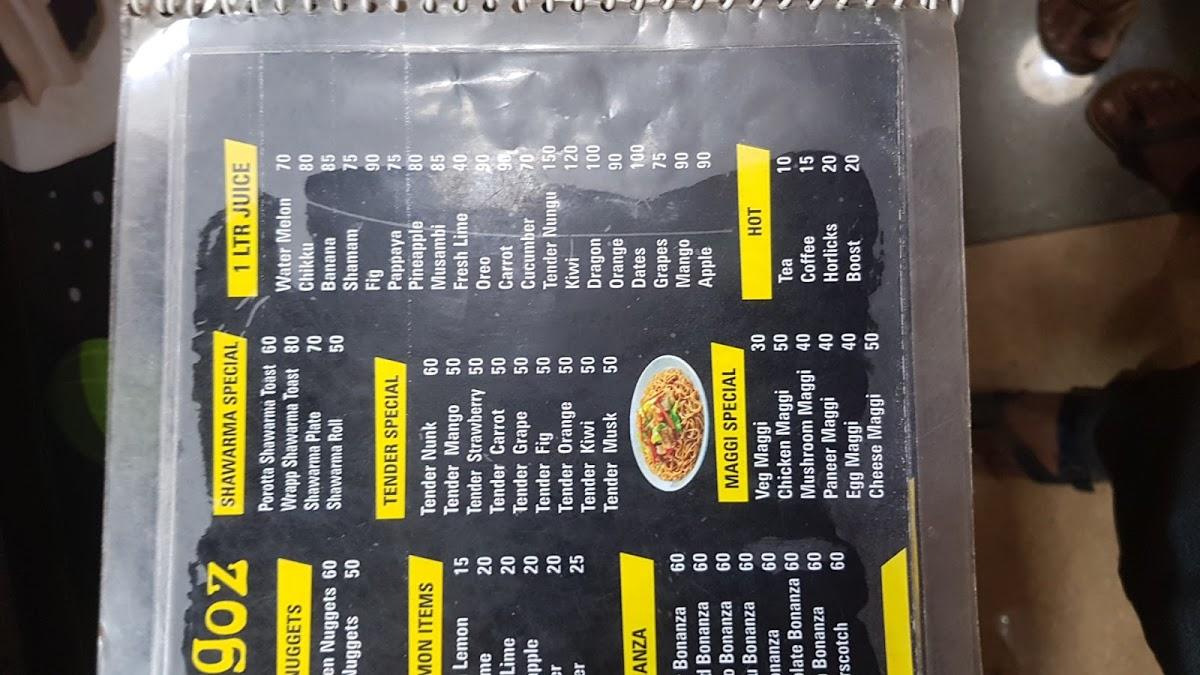 Mangoz - Malappuram menu