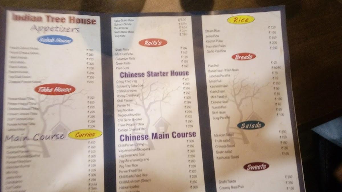 Tree House (Cafe) menu