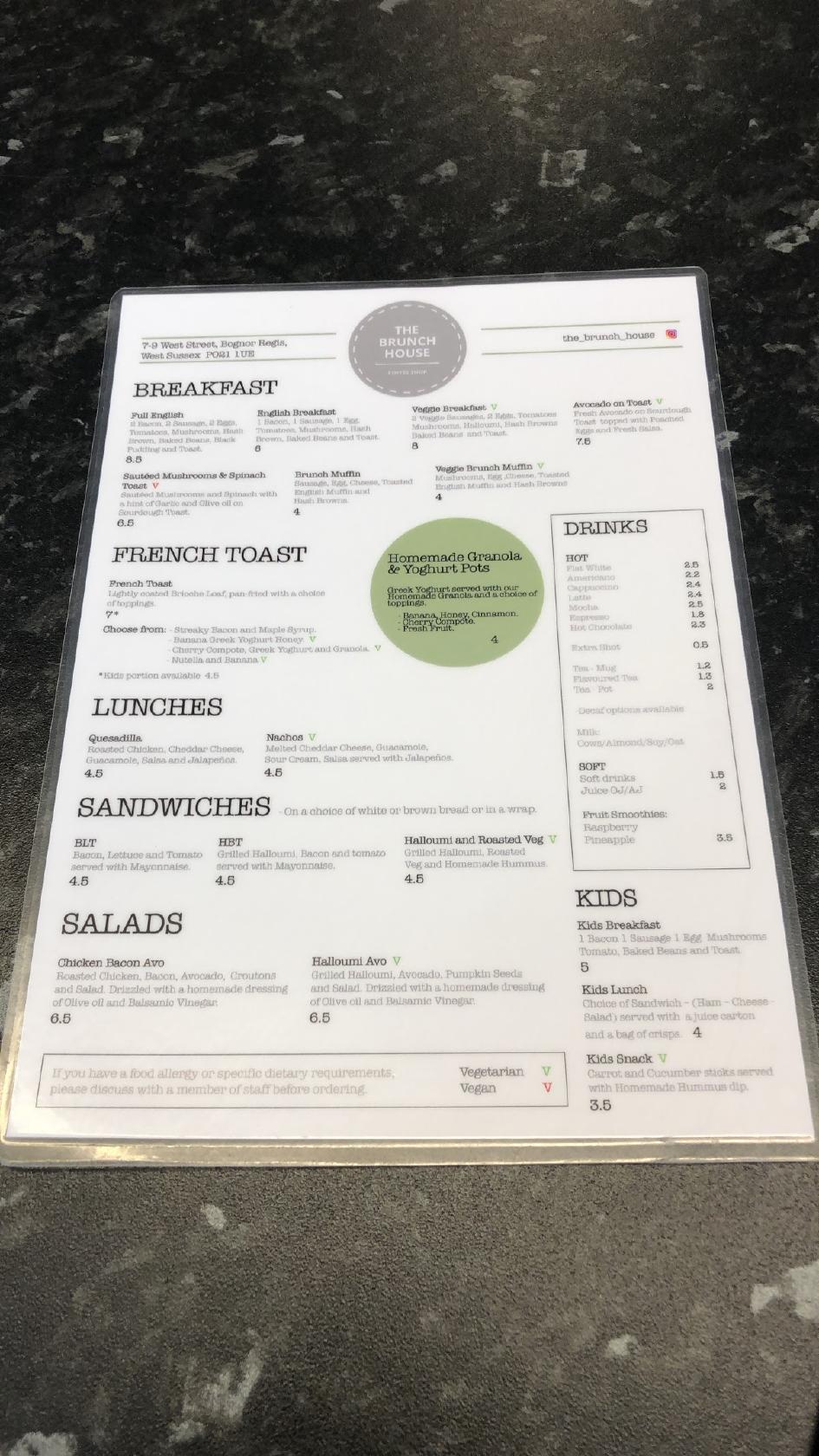 Menu At The Brunch House Cafe Bognor Regis Menu At The Brunch House Cafe Bognor Regis