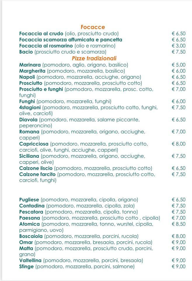 Speisekarte von Ristorante Pizzeria Sale E Pepe, Villasanta