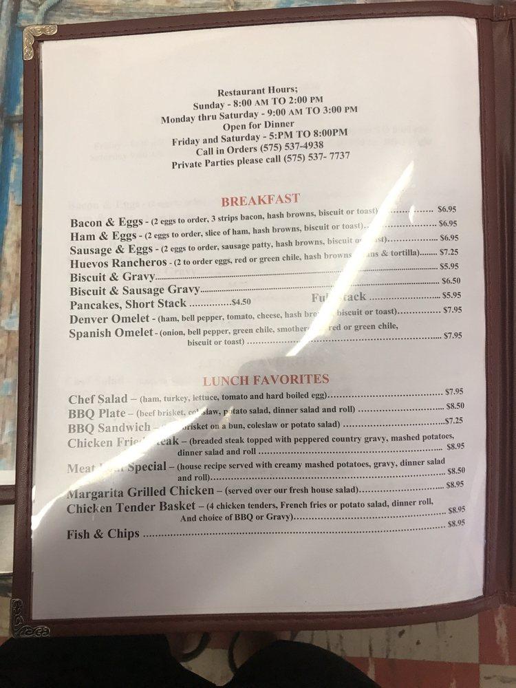 Menu at The Patio Restaurant, Hurley